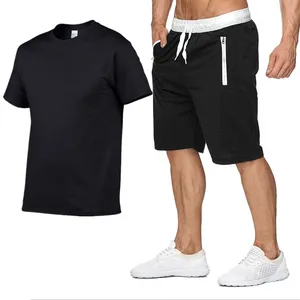 Tracksuits dos homens Summer Marca Sportswear Shorts Conjunto de manga curta T-shirt respirável e roupa de treinamento de basquete