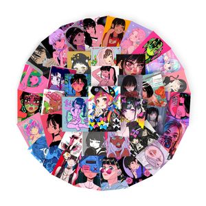 Adesivo à prova d 'água 10 / 55pcs Waifu adesivos Anime para o telefone Jornal Laptop Bagagem Caso Guitarra Graffiti Decorativo Aesthetic Asthetic Adesivo Automático Adesivos