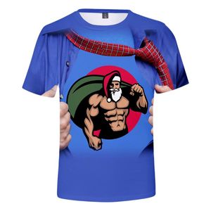 T-shirt da uomo T-shirt 3D di Buon Natale Uomo/donna/bambino/Arrivi Moda T-shirt a manica corta T-shirt da notte Bambino Cas