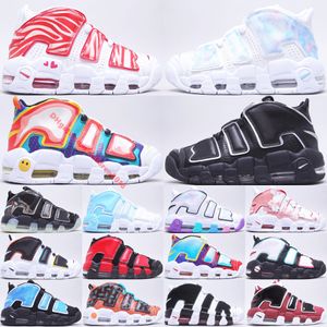 Uptempos 96 الرجال النساء أحذية كرة السلة جديد نفسية الأزرق عيد الحب الألوان الأساسية بطاقات التداول متعدد الألوان UNC أحذية رياضية خارجية مقاس 36-45