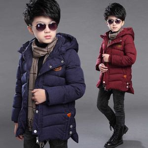 Mantel Jungen-Outwear-Baumwolle, neuer Winter, große Kinder-Baumwolljacke, dicker langer Baumwollmantel für Kinder, Windjacke