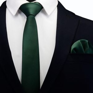 Set di cravatte sottili casual da 6 cm per abito da sposa da uomo Set di cravatte da taschino scozzesi verdi rosse Set di cravatte da lavoro