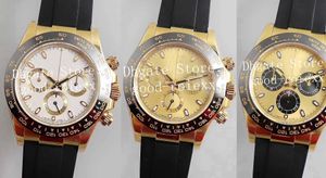 3 kolory Męski Zegarek Chronograph Automatyczny Cal.4130 Ruch żółty złot