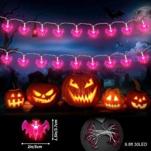 Strings 10/20/40 LEDs Purple Bat String Lights Halloween Garland For Patio Garden Yard Christmas Decoration LightsLED LEDLED LED