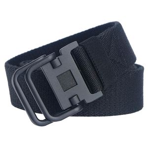 Cintos de fanvas de lona da moda Belt Double Ring Metal Men Men