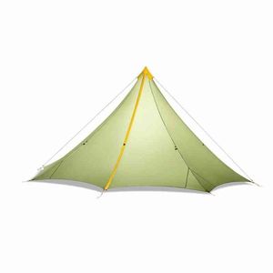 Knot 860g Ultralight Camping Rodless Pyramid Tent 4-8 Person Large Tarp 20D Nylon Both Sides Silicon Coating Outdoor Hikeburger H220419