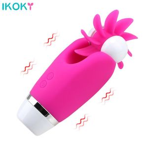 Ikoky Rotation Oral Licking Vibrator Erotic Adult Games Sexiga leksaker för kvinnor klitorisstimulatorprodukter Kvinnlig onanator