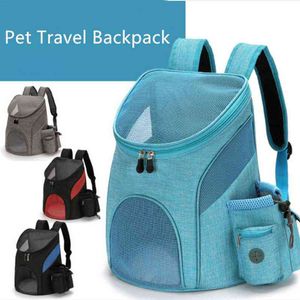 HBP Backpack Pet Travel Podwójny plecak Składany kot i pudełko dla psów Dostawy zwierząt domowych Podróż Moda PET Prowadzenie przednich torby 220810