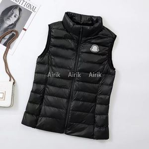 French designer women's down vest jacket brand sleeveless women's vest luxury embroidered badge jacket size S-2XL