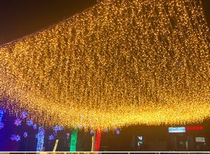 6m * 1m 25m 256leds pintar pista LED lâmpadas de corda cortina icicle natal home jardim festival luzes