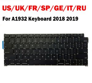 Laptop A1932 Teclado alemão francês espanhol russo italiano para MacBook Air 13.3 