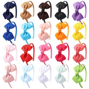 4.3 inch Baby Girls Hair Sticks Ribbon Bow Hairbands Princess Boutique Grosgrain Hair Accessories Girl Handmade Bows Headwear KFG24