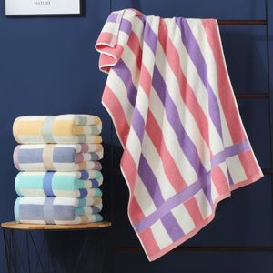 Handduk 1/2st Set High Quality Bath Handdukar 100% Cotton Stripe's Shawl Bathrobe Super Absorbent Home Badrum Badhandduk