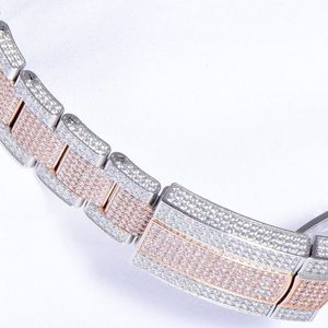 Moissanitefull Diamond Mens Watch Automatyczne zegarki mechaniczne 41 mm ze stalowymi damskimi damskimi damskimi bransoletą Montre de Luxe2023