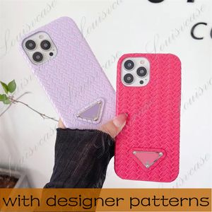 Designer de moda capas de celular de couro de luxo para iphone 15pro 15promax 15plus 15 14plus 14promax 14 13 13promax 12 12promax 11 padrão decorativo de cânhamo