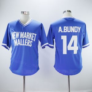 Homem filme novo marketing markets 14 Al Bundy Baseball Jersey Team cor azul, todos costurados para fãs esportivos respiráveis ​​Hiphop Cool Base Hip Hop Top Quality on Sale Tamanho S-xxxl