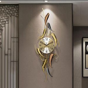Relógios de parede Luxo Modern Living Room Decorativo Relógio Silent