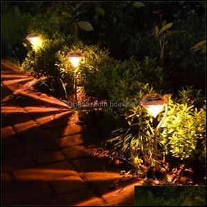 Dekoracje ogrodowe patio trawnik domowy latarnie słoneczne na zewnątrz zasilane palika diamentowe lampy LED LAMPY Ścieżka Ścieżka LJA2437 Wetlw 1357 T2 Drop D