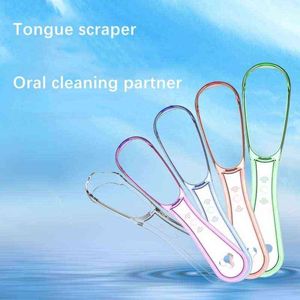 1 pz Tongue Cleaner Raschietto Pennello Igiene Dentale Igiene Orale Strumenti di Pulizia Riutilizzabile Adulto Alito Fresco 220614