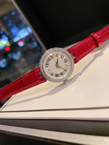 Luxury Women's Watch Diamond Leather Strap 26mm Size Dial är utsökt 316 Fine Steel Top Quartz Movement