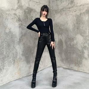 Snake Baskı Yüksek Belli Sıradan Pantolon Kadın Pantolonları 2022 Sonbahar ve Kış Siyah Sıkı Sıkı Takip Kalça Kalem Capris