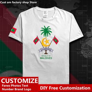 Maldivas MDV Maldivas Maldivas País Camiseta Personalizado Jersey Fãs Nome Número High Street Moda Solta T-shirt Casual 220609