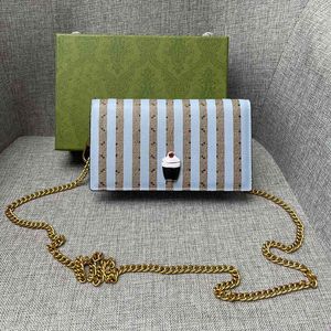 Abendtaschen Handtasche 22 neue Modetaschen rosa gestreift Geldbörse blau alte Blumenbrieftaschen Kette Crobody Clutch Bag Canvas Leder Faltkartentasche Münzfach mit Haken