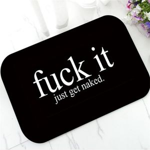 Quirky F it Just Get Naked Bath Mat Novelty Rubber Doormat room Entrance Floor Rug Carpet Fun Decoration Gift Y200527