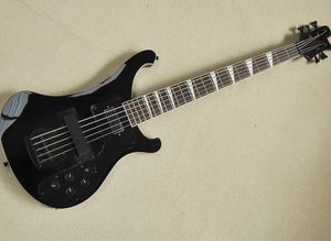 Black 5 Strings Electric Bass Guitar с грифом из розового дерева Black Pickguard