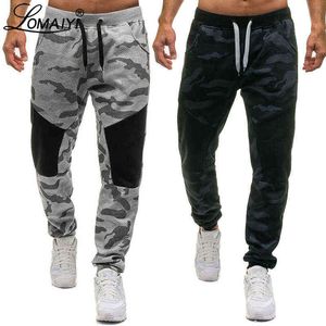 Lomaiyi erkek eşofmanları erkek Camo Jogger Pants Bahar Harem Pantolon Kamuflaj Joggers Erkek Track Pants Mens Ter Pantolon BM313 G220713