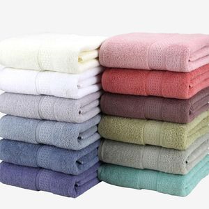 Towel 10pcs Pure Cotton Super Absorbent Large Bath 70 140cm Thick Soft Bathroom Towels Comfortable Beach 15 ColorsTowel