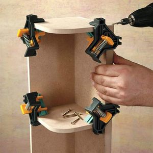 Wholesale 4pcs  set 90 Degree Right Angle Clamp Fixing Clips Picture Frame Corner Clamp Woodworking Hand Tool furniture repaire po reinfo245m