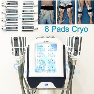 8 Cryo Plates Pads Body Shaping Machine Fat Freezing Vikt Minska celluliter Reduktion