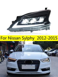 High Beam Car Head Lampa för Nissan Sylphy LED strålkastare Sylphy DRL Vänd signalkörningsljus