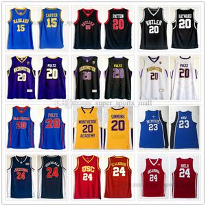 NCAA Basketball Jerseys 15 Vince Carter 20 Markelle Simmons Gordon Fultz Hayward 23 Derrick James Rose 24 Andre Brian Buddy Iguodala Scalabrine Buddy Hield Kyrie