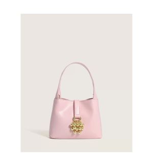 HBP Pink 2022 Ladies Fashion Handbag Mini Temperament Metal Beaded Decorative Diagonal Bag
