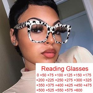 Lunettes de soleil Lunettes de lecture surdimensionnées Dames Brand Designer Vintage Big Frame Eye for Women Classic Clear Square Eyeglass Sunglasses