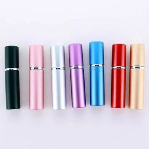 5 ml perfum butelka aluminiowa anodowana kompaktowa perfum Atomizer Zapach Glass-Butt-Bottle Travel Repillable Makijaż Butelka 1000pcs DAP478