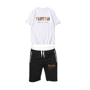 Summer Men S Sports Suit T -shirt och shorts tryckt 2 stycken Set Cotton Short Sleeve Tops jogger Sweatpants Male Clothes 220621GX