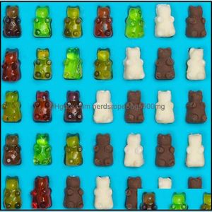 Mods de panificação Bakeware Kitchen Dining Bar Home Garden Sile Gummy Bear Candy Moldes de chocolate com 1 gotas de alimento antiaderente My-Inf0492