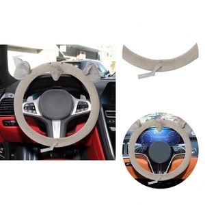 Steering Wheel Covers Breathable Adorable Good Hand Feeling Grey Decoration Case Car Cover For TruckSteering