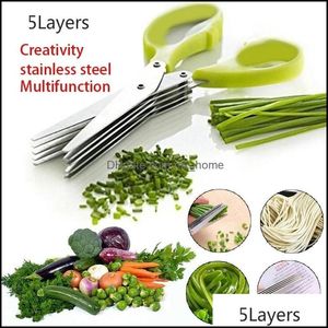 Fruit Vegetable Tools Kitchen Kitchen Dining Bar Home Garden Ll Stainless Steel Scissors Cooking Accessorie Dhyw9