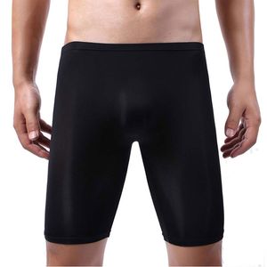 Mutande Intimo da uomo Slip da boxer trasparenti Pantaloncini elastici Intimo da notte sexy Intimo tinta unita Elastico in vita Boyshort Mutande