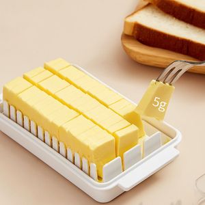 Butter Cutting with Lid Eco-Friendly Cheese Storage Box Butter Jam Fresh-Keeping Box Breakfast Kitchen Accessory