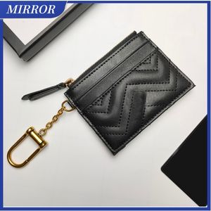 -Mirror Bambuggistica universale Business Quilted v Pickup Ladies Moneta da uomo Borsa di credito con cartoncino con fibbia per la fibbia Solido Carola ID Card Storage