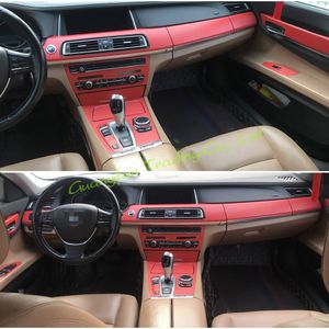 ل BMW 7 Series F01 F02 F03 F04 Car-Styling 3D 5D Carbon Carbon Carn Care Center Console Console Chaptering ملصقات ملصق