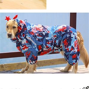 Welsh Corgi Dog Płaszcz Rain Rain Catsuit Odzież Wodoodporna ubrania psów Golden Retriever Rain Jacket Costume Pet Strój deszczowy 201030