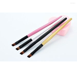 Makeup Brushes Professionella trähandtag avfasning Eye Shadow Brush Small Angled Mans-Made Fiber Eyebrow Cosmetic Tool Har22