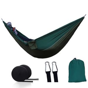 270140 hanging hammock Portable Parachute Hammock bed Camping Survival Garden outdoor Hunting Leisure Sleeping Hammock 220606