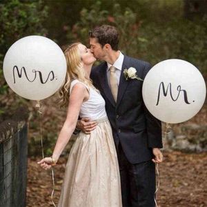 Wholesale mrs love for sale - Group buy Giant inch mr mrs white latex balloons for wedding bridal shower party helium inflatable air globes love balloons bride to be